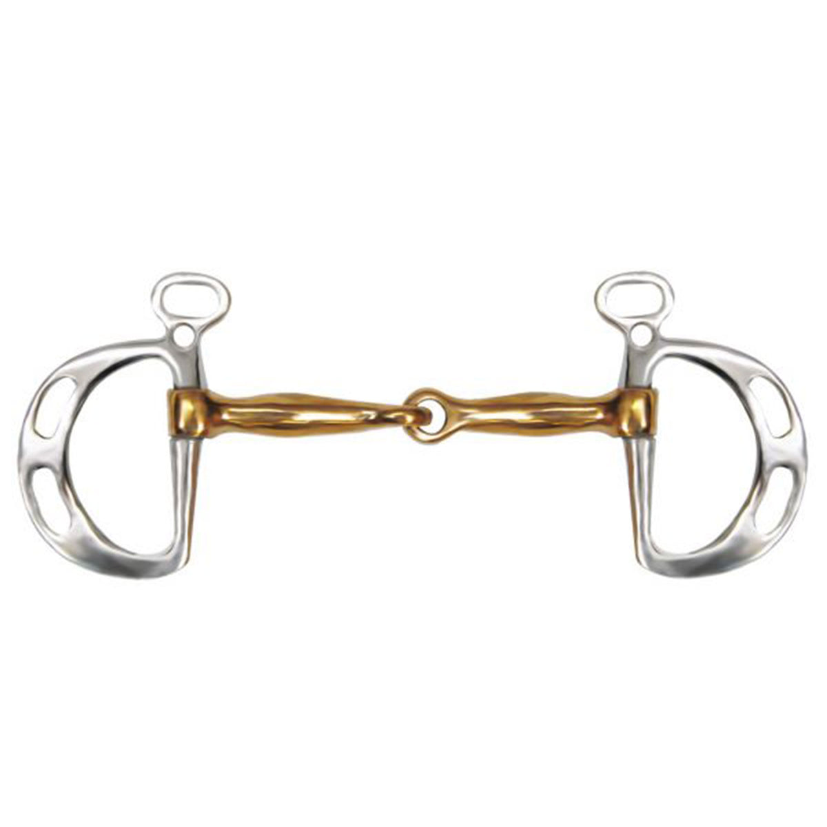 Showman stainless steel Kimberwick style bit with D cheeks