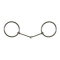 Showman Horse size nickel plated O-ring snaffle bit with 5" small twisted wire mouth