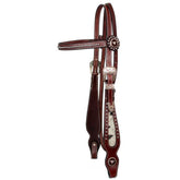 Showman Cowhide Wrangler Browband Headstall with Reins