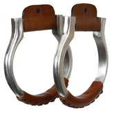 Showman polished aluminum ox bow stirrups