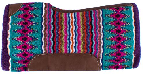 Showman 34" x 36" x 3/4" Colorburst Contoured Saddle Pad with Memory Felt Bottom