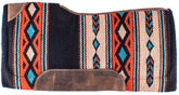 Showman 34" x 36" x 3/4" Turquoise, orange and tan colored memory felt bottom saddle pad