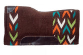 Showman Brown saddle pad with colorful arrow design