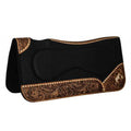 Showman 31" x 32" x 1" Black Built-Up Felt Pad with Praying Cowboy Inlay