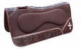 Showman 31" x 32" x 1" Brown felt built up saddle pad