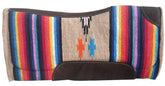 32" x 32" Contoured Serape Felt Bottom Saddle Pad - tan