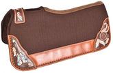 Showman 32" X 31" Contoured felt bottom saddle pad with painted dreamcatcher wear leathers