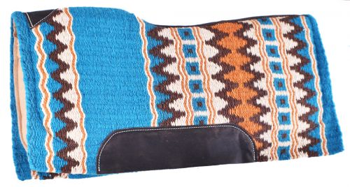 Showman 34" x 36" Turquoise memory felt bottom saddle pad