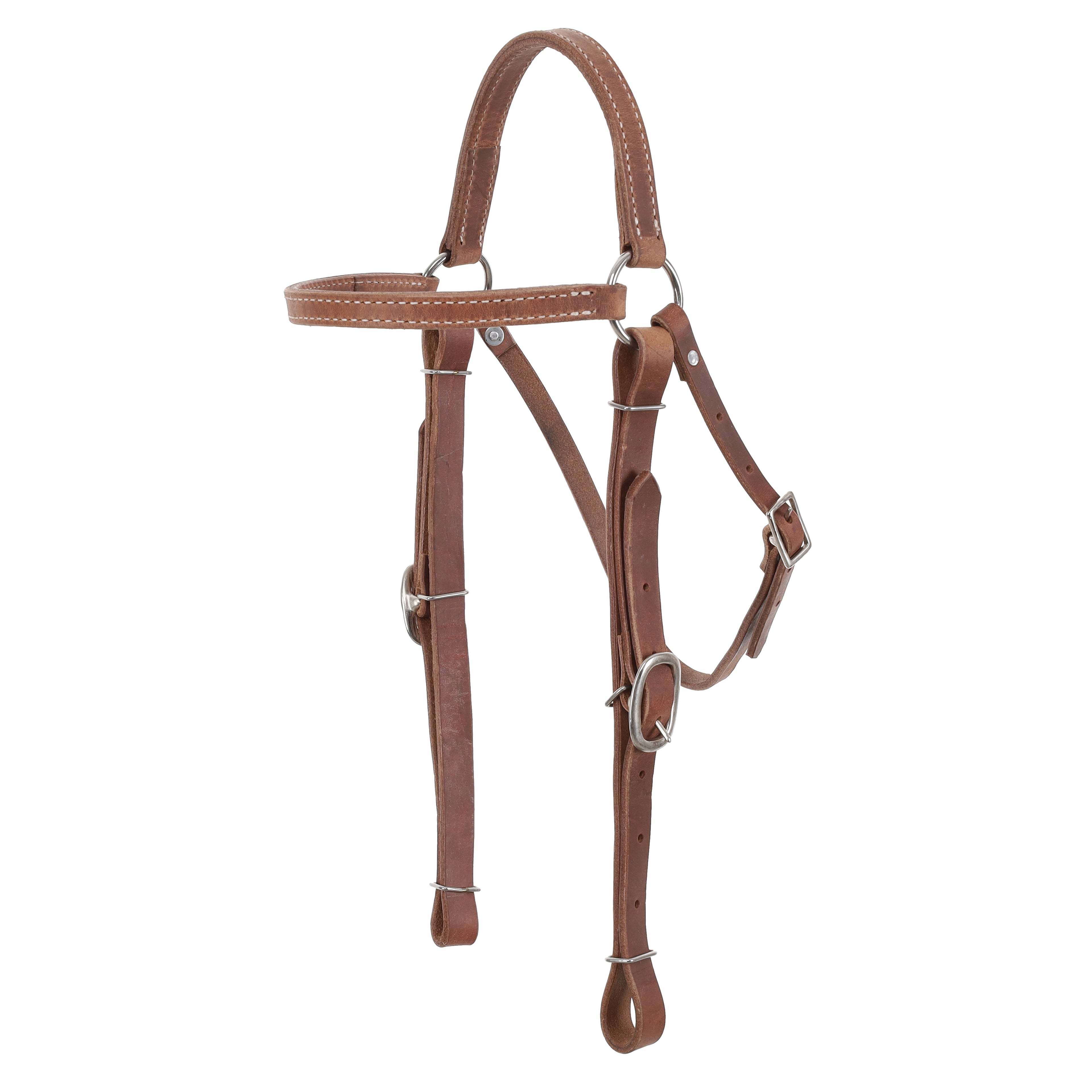 Showman Argentina Cow Leather Ring Head Headstall