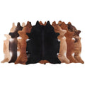 LG/XL Brown, Beige, Black, Tornasol, and Brindle Hair on Cowhide Rugs - 40-45 Sq