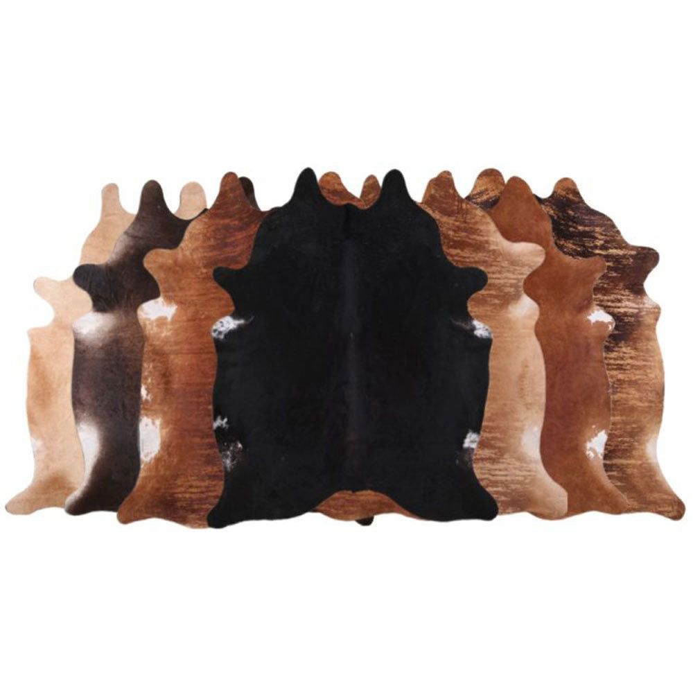 LG/XL Brown, Beige, Black, Tornasol, and Brindle Hair on Cowhide Rugs - 40-45 Sq