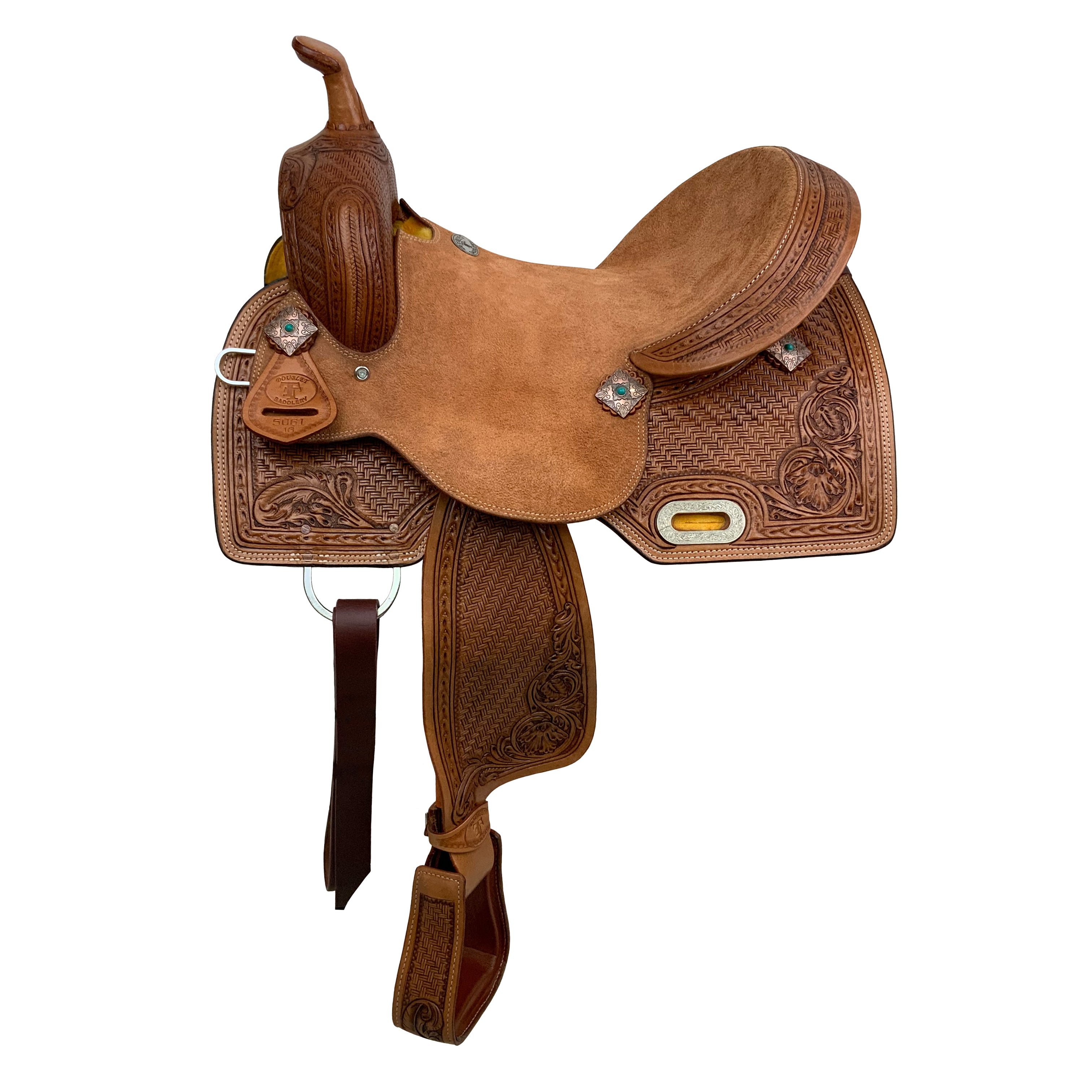 Double T Daisy Drifter Barrel Style Saddle - 16 Inch