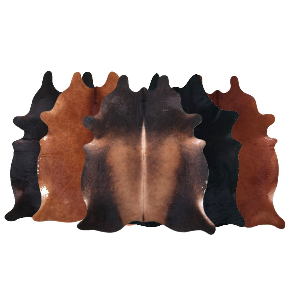 LG/XL Dark Tone Brazilian Hair on Cowhide Rug - 40-45 Sq