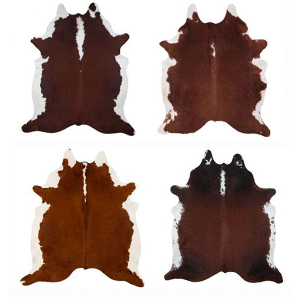 LG/XL Brazilian Hereford hair on cowhide rug