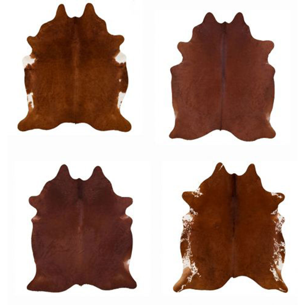 LG/XL Brazilian Solid Brown cowhide rugs