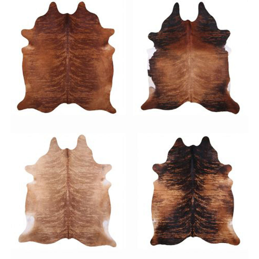 Large Brazilian Brindle hair on cowhide rug