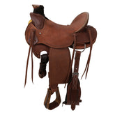 Showman Signature Series Roughout Wade Roper Saddle - 15, 16, 17 Inch