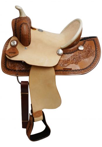 12" Double T Youth roper style saddle with hard seat