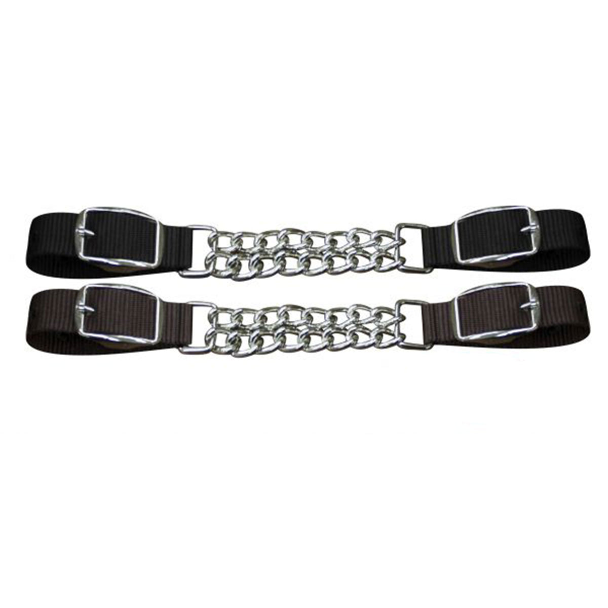 Showman Nylon Double Chain Curb Strap