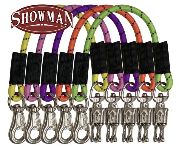 Showman 24" bungee trailer tie with quick release panic snap and heavy duty bull snap