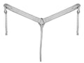 White Leather Horse Size Breast Collar