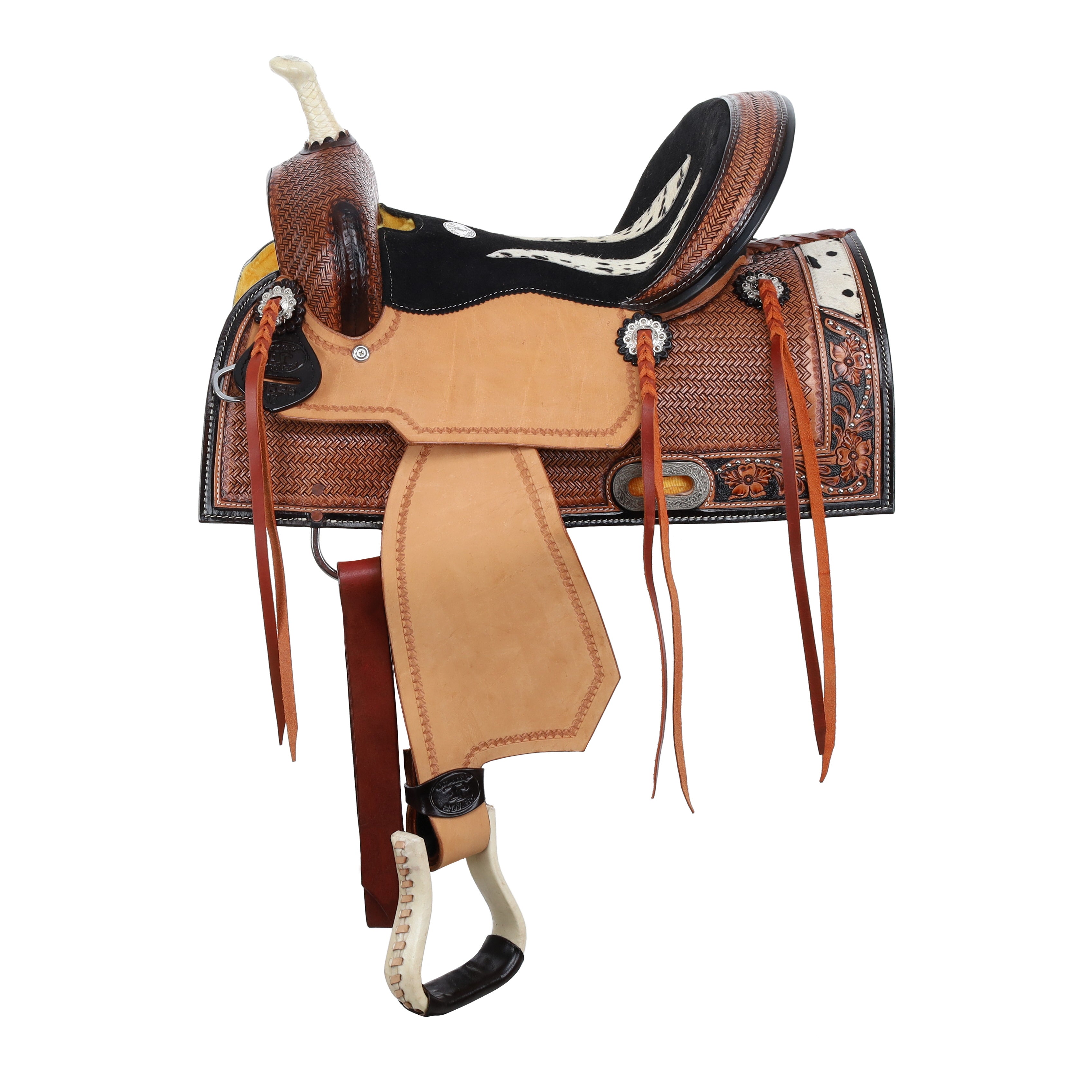 Double T Iris Barrel Style Saddle - 13 Inch