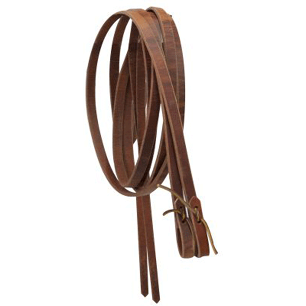 1/2" x 8' Leather Reins with Water Loop Ends - Made in the USA