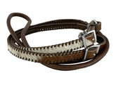 Showman Cowhide Whip Stitch Roping Reins