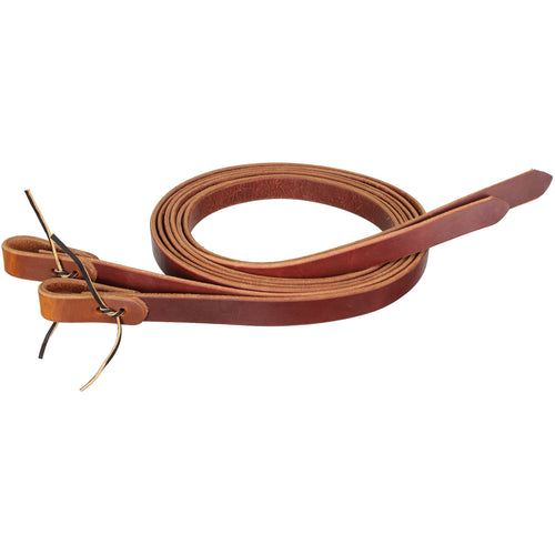 8' x 1" Harness Hot Dipped Leather Split Rein - Made in the USA