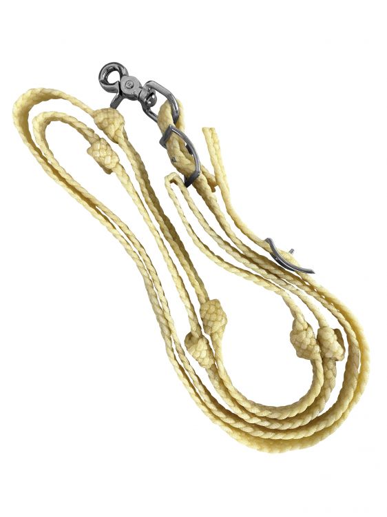 3/4" x 8' Waxed Nylon Knotted Competition Reins