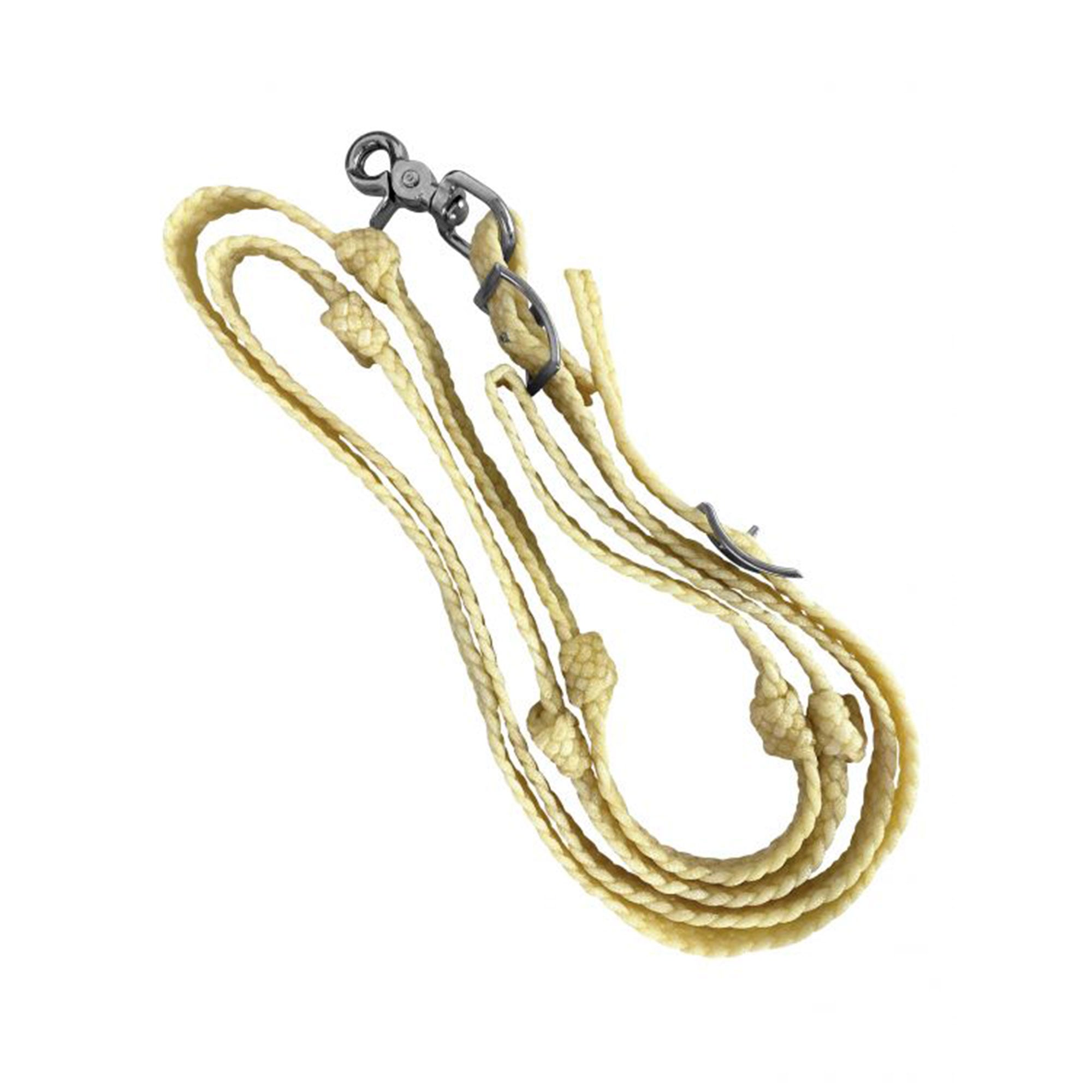 3/4" x 8' Waxed Nylon Knotted Competition Reins - Made in USA