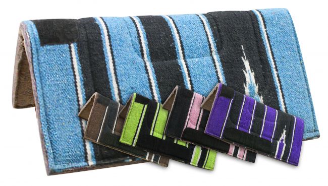 Showman 30" X 30" Navajo pad with felt bottom and suede wear leathers