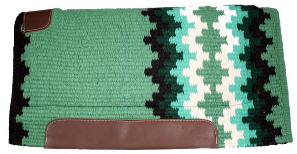36" x 34" 100% New Zealand wool cutter style lucky green pad