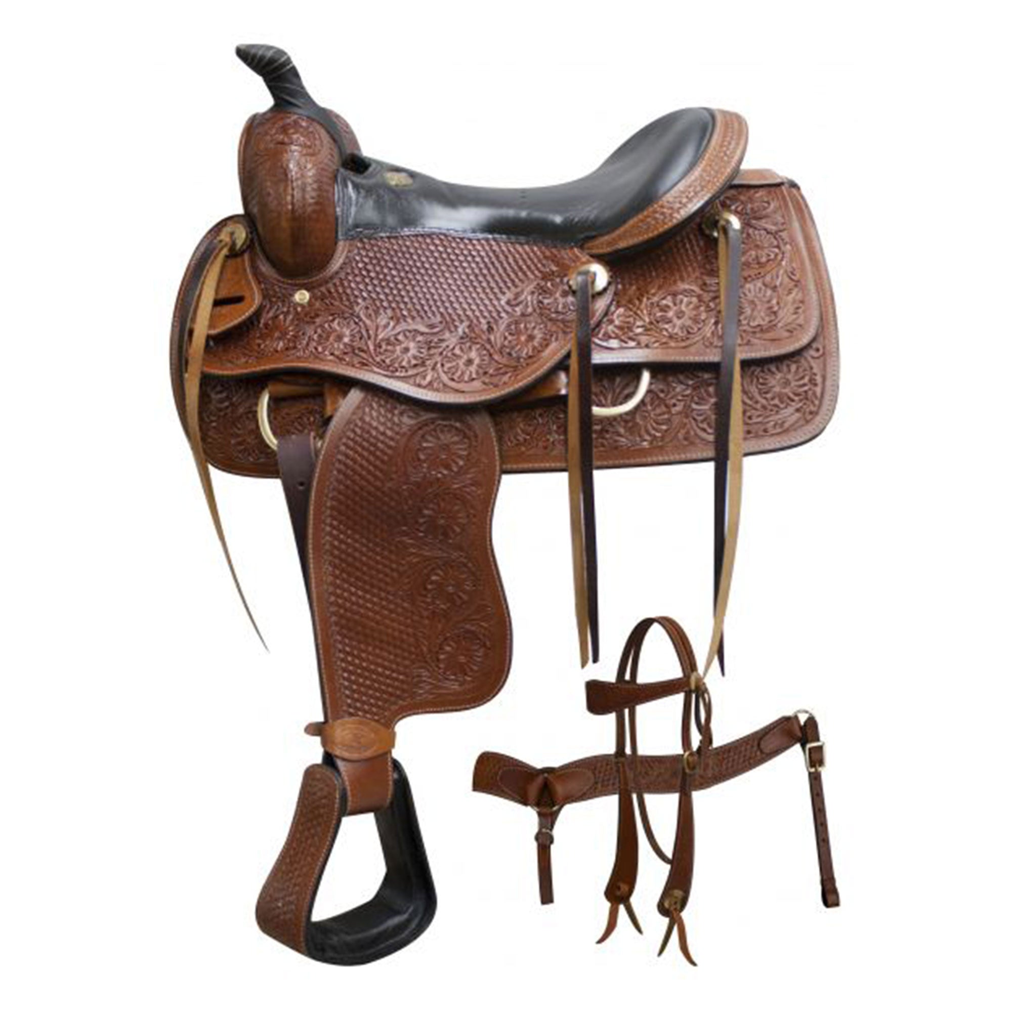 Double T Pleasure Saddle Set - 16 Inch