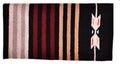 32" x 64" Acrylic top saddle blanket with Black and Burgundy Navajo design
