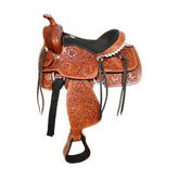 Double T Fully Tooled Youth Saddle - 13 Inch