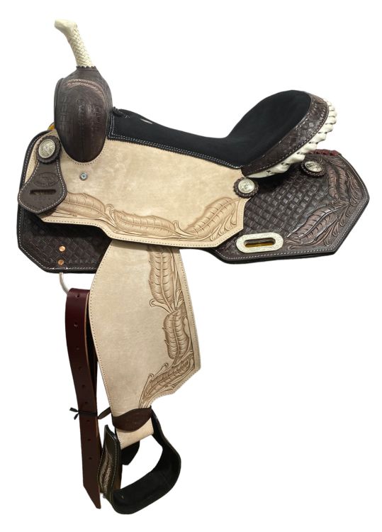 Double T PrariePlume Barrel Racer Saddle - 16 Inch