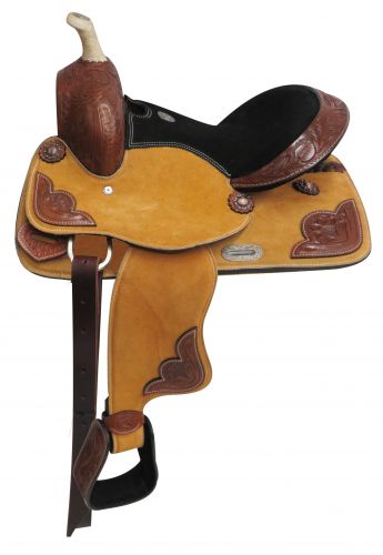 13" Double T Pony/Youth suede leather saddle