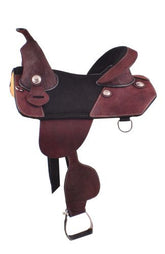 15", 16" Double T Dark Brown Treeless Saddle