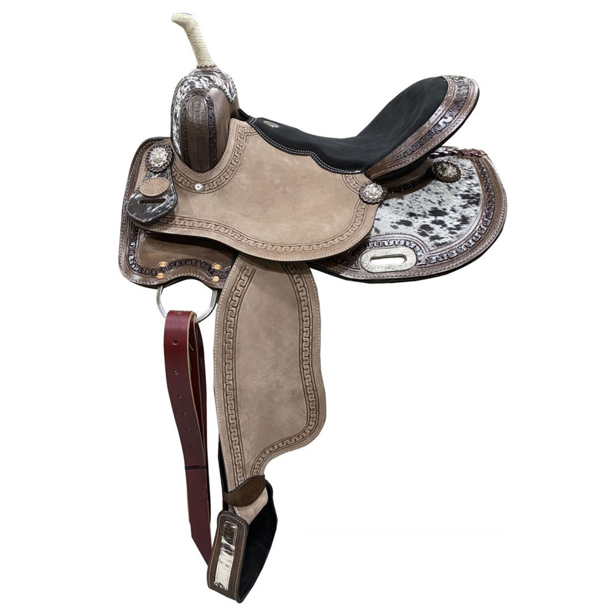 Double T Wildhide Series Cattle Ridge Barrel Style Saddle - 15 Inch