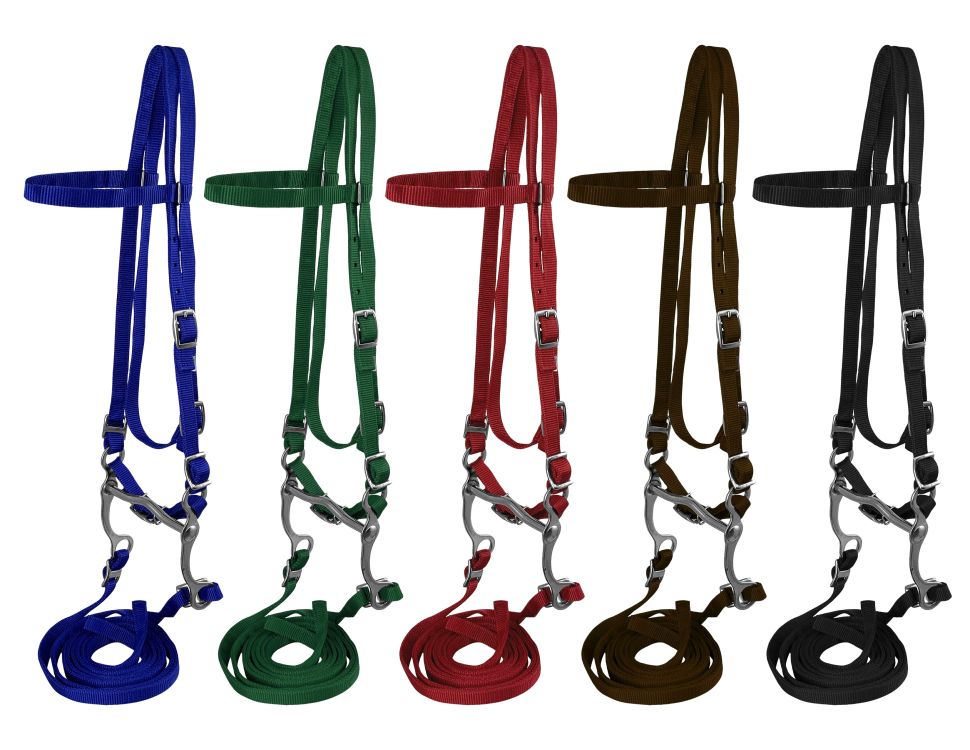 Pony Size Nylon Headstall with Bit and Reins