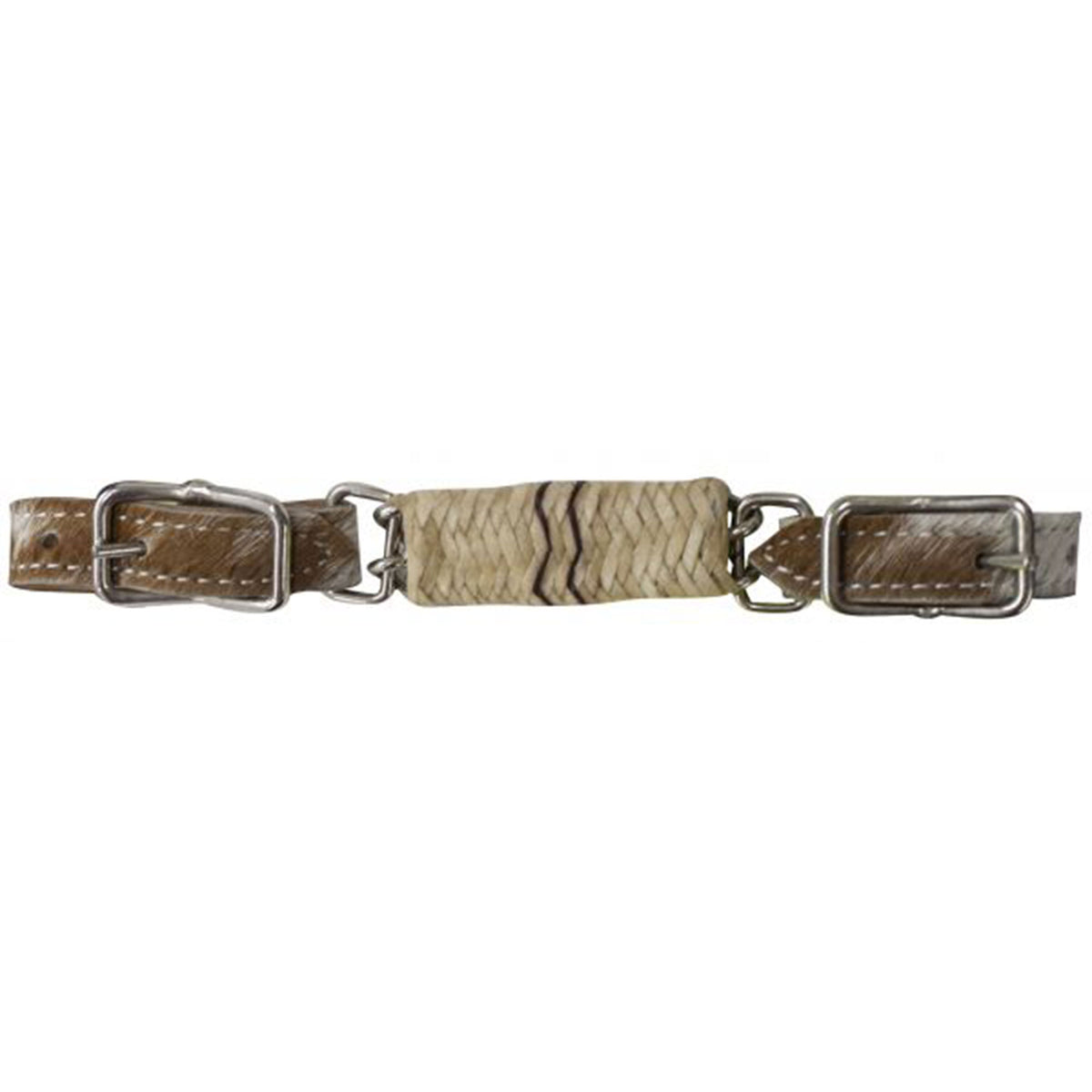 Showman Hair on Cowhide & Rawhide Curb Strap