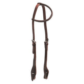 Showman Oiled Harness Leather One Ear Headstall with Quick Change Bit Loops