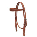 Showman Argentina Cow Leather Browband Headstall - Basket Tooled