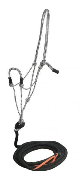 Showman Nylon rope halter with 14ft training lead