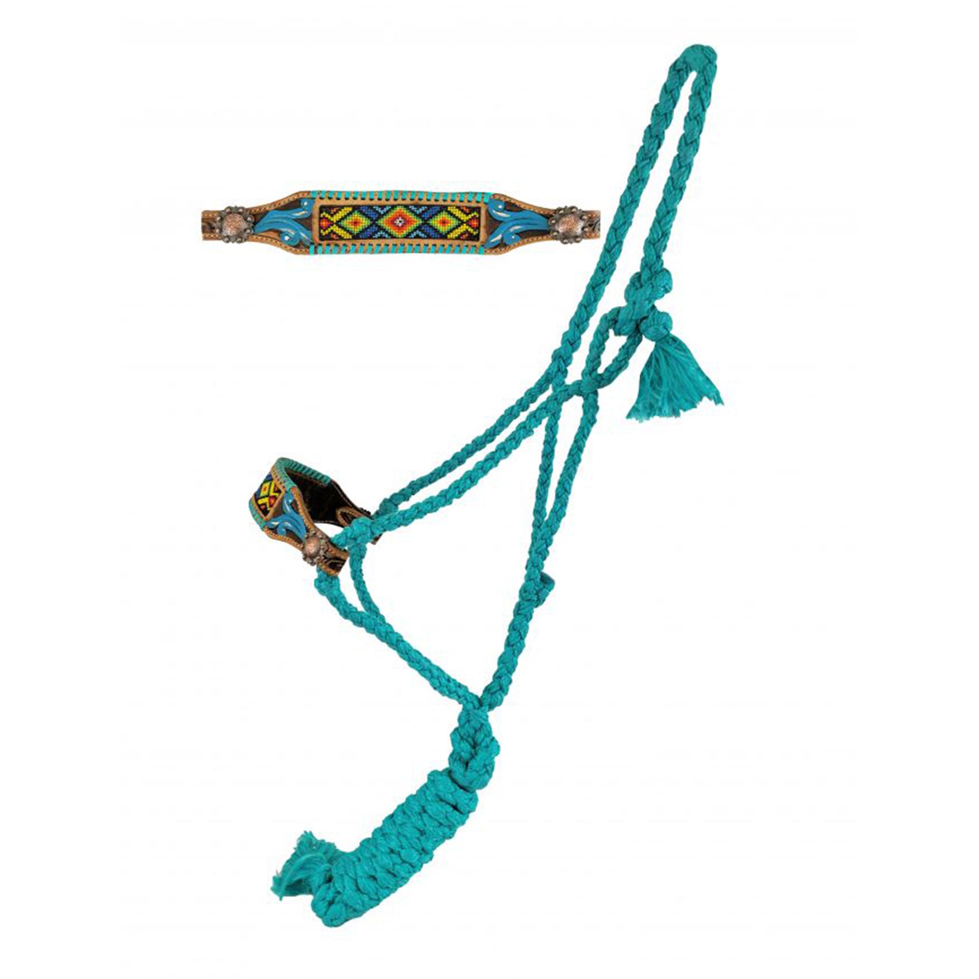 Showman Navajo Ember Mule Tape Halter with Lead