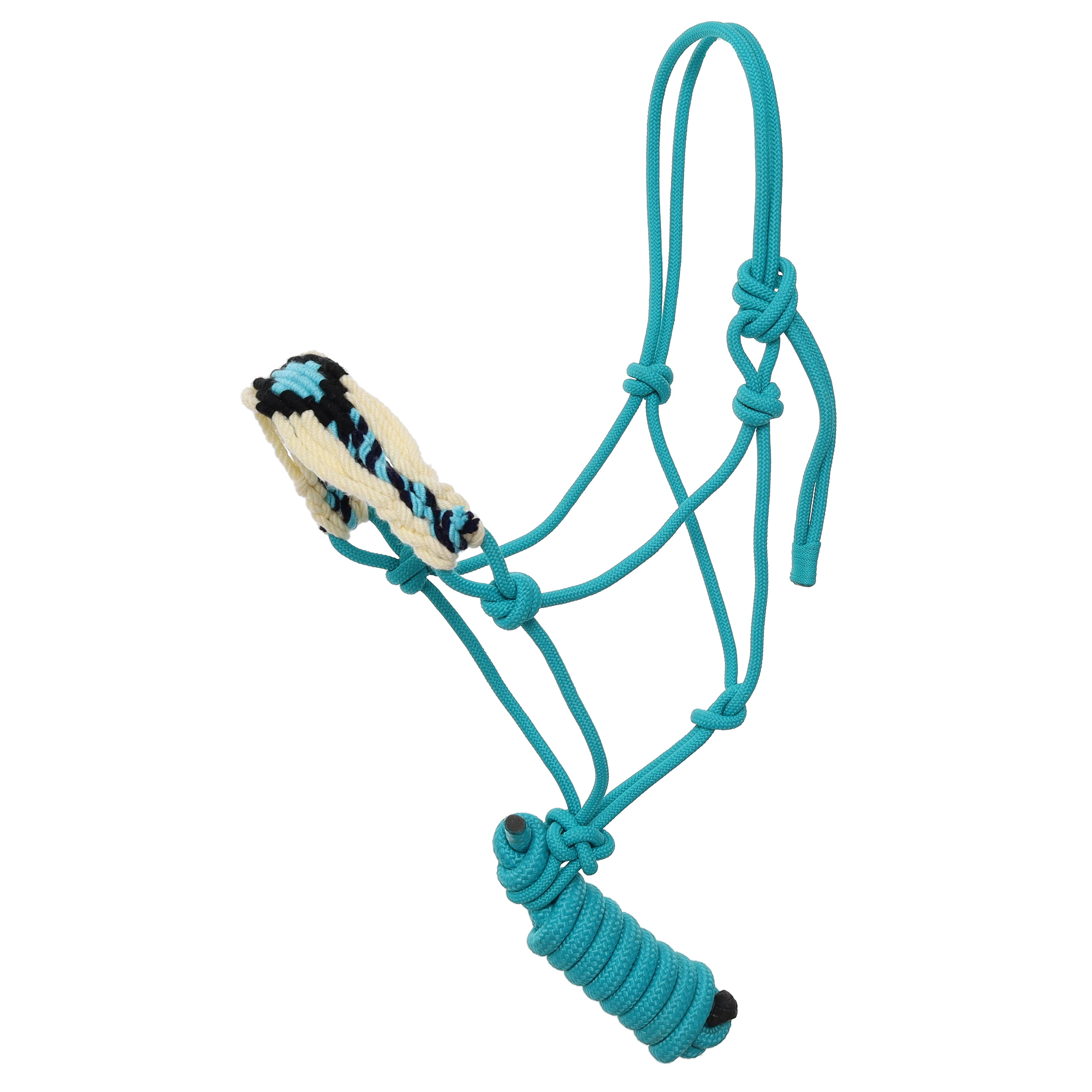 Showman Aruba Cowboy Knot Halter with Wool Nose and Lead