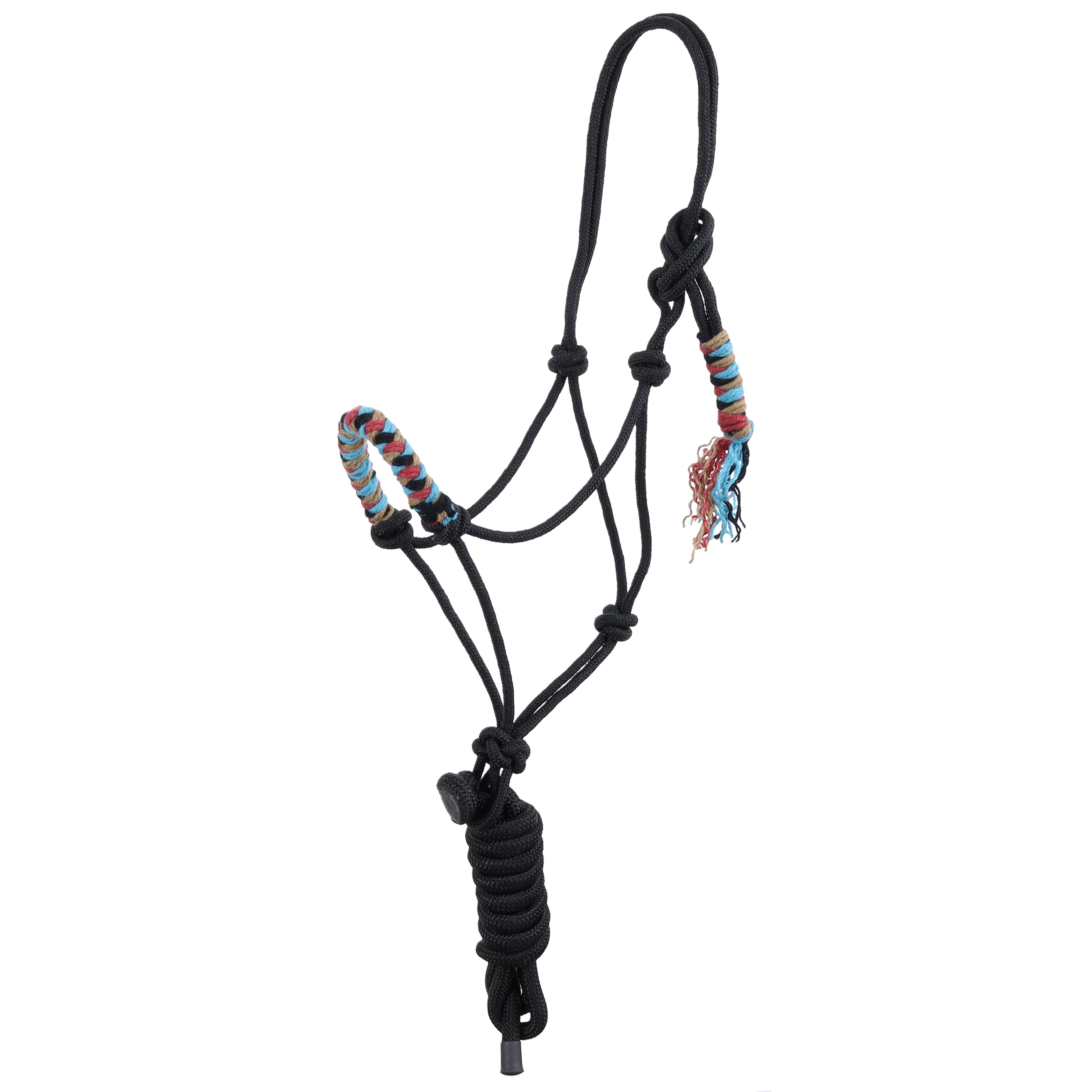 Showman Desert Blaze Mohair Wool Nose Cowboy Knot Halter with Lead