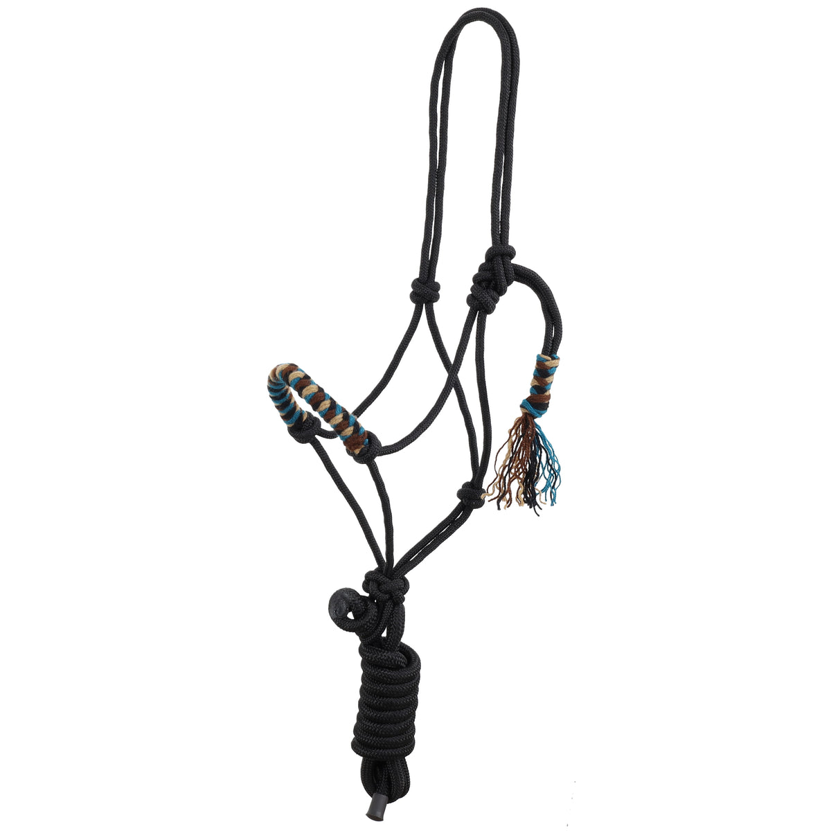 Showman Desert Dawn Mohair Wool Nose Cowboy Knot Halter with Lead