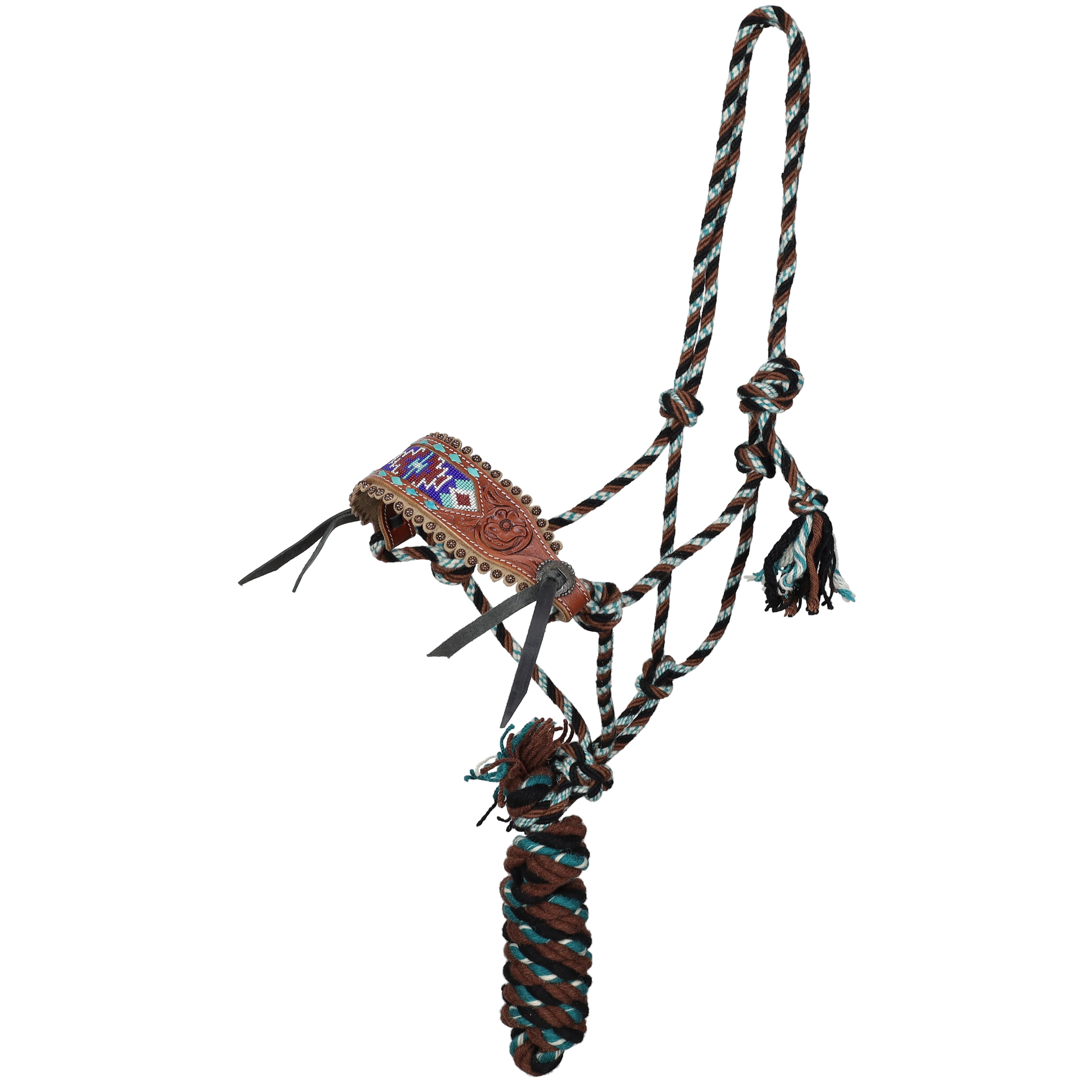 Showman Southwest Flair Mohair Cowboy Knot Halter with Lead